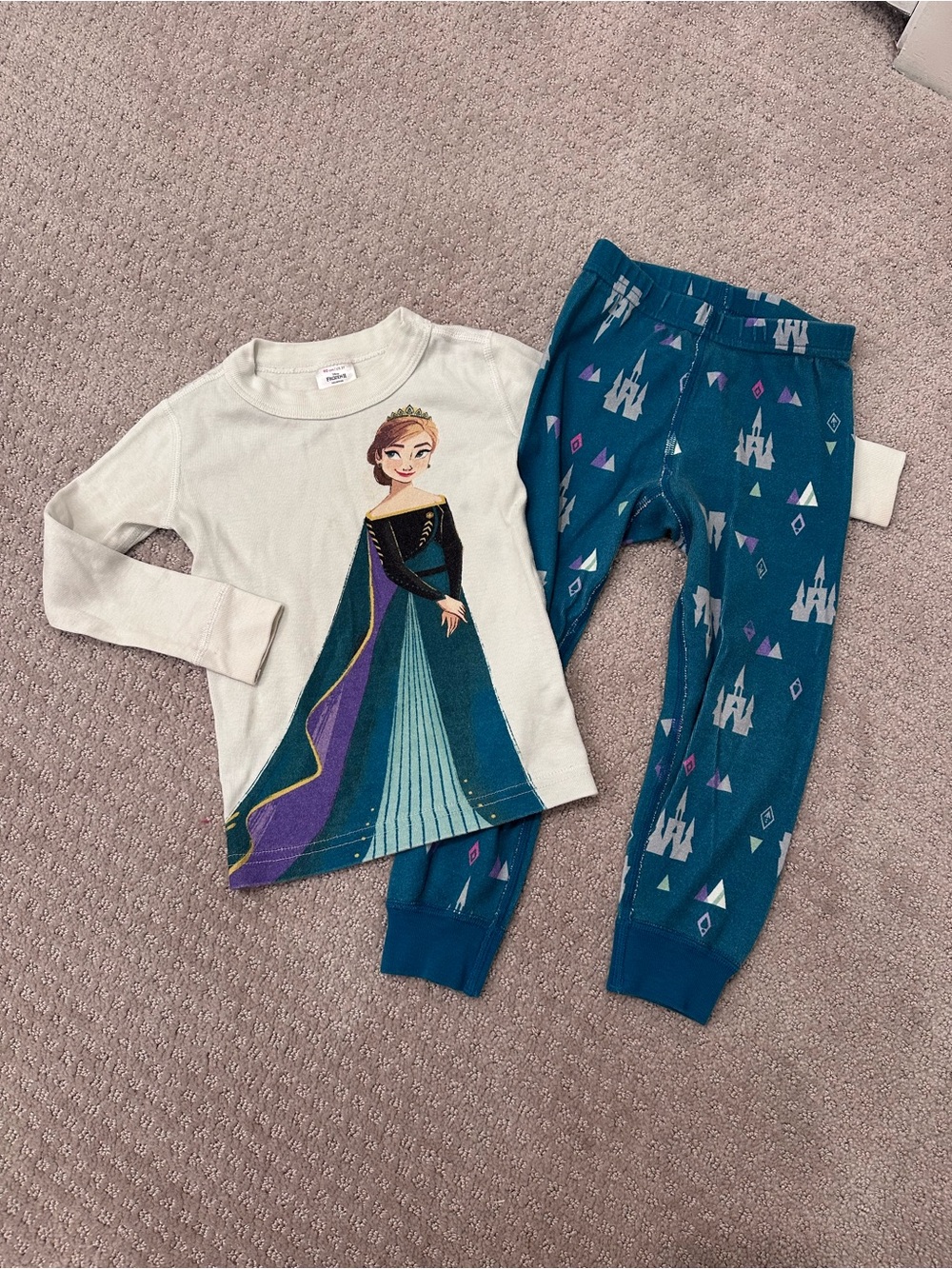 Hanna Andersson Disney Frozen II Anna Pajama Set Organic Cotton 3T
